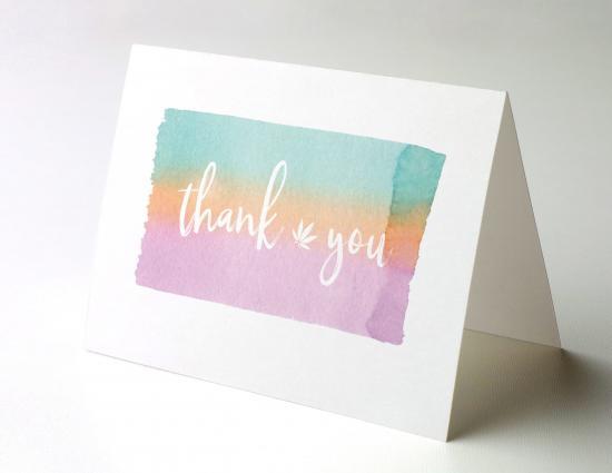thank you greeting cards, Thank You Watercolor Bars, cannabis thank you cards, cannabis greeting cards potography watercolor bars recycled thank you cards