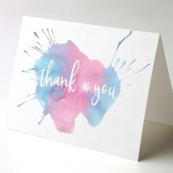 Thank You Greeting Card, Thank You Watercolor Splash 1, cannabis thank you cards, cannabis greeting cards potography watercolor splash 1 recycled thank you cards