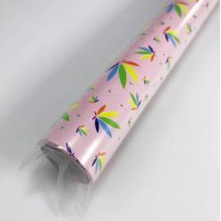 pastel pink potography gift wrap colorleaf pattern