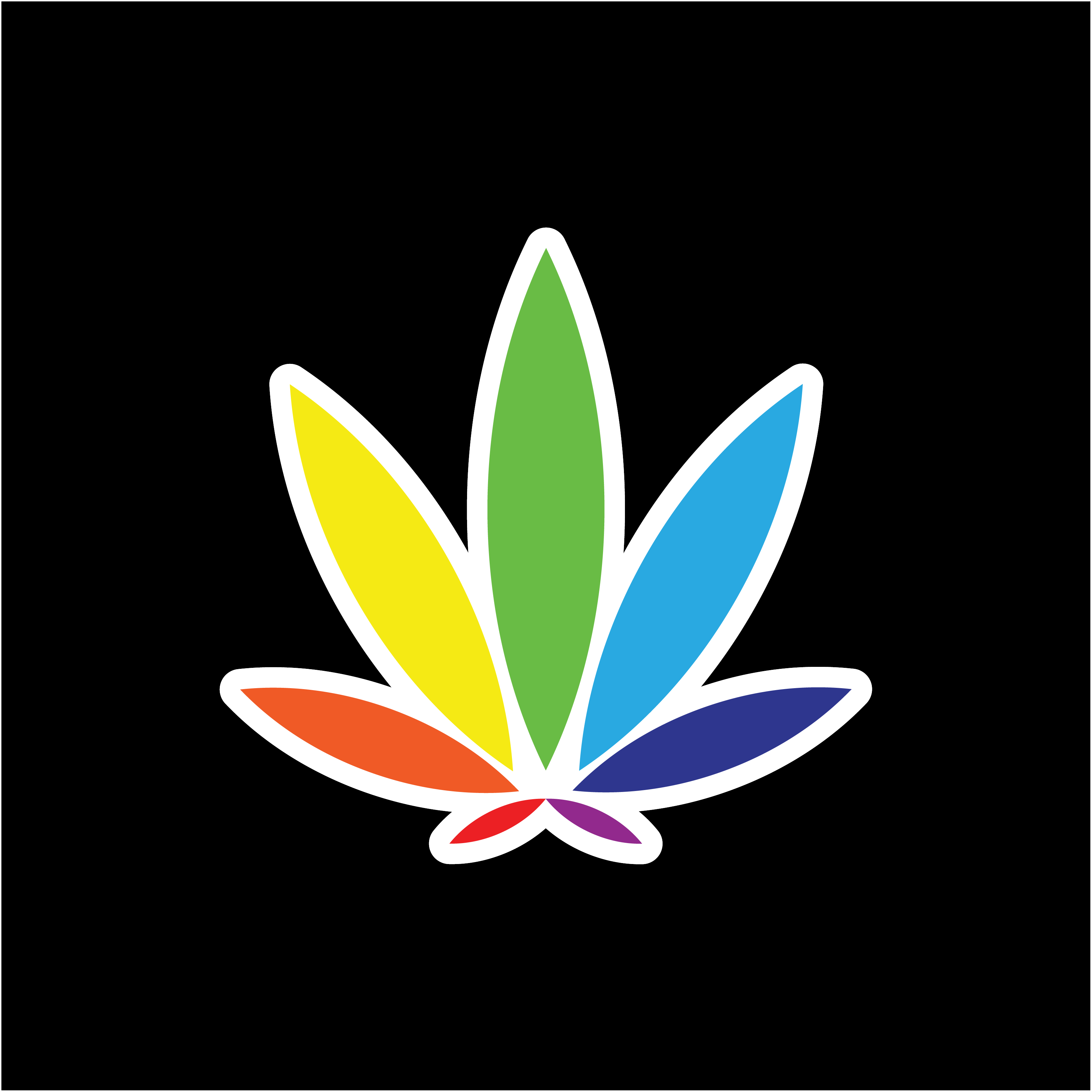potography colorleaf sticker, rainbow cannabis leaf, rainbow leaf